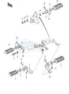 KZ 1300 B [B2] drawing FOOTRESTS