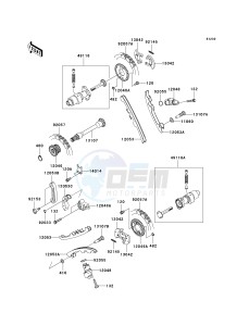 KVF 650 G [BRUTE FORCE 650 4X4I HARDWOODS GREEN HD] (G6F-G9F) G6F drawing CAMSHAFT-- S- -_TENSIONER