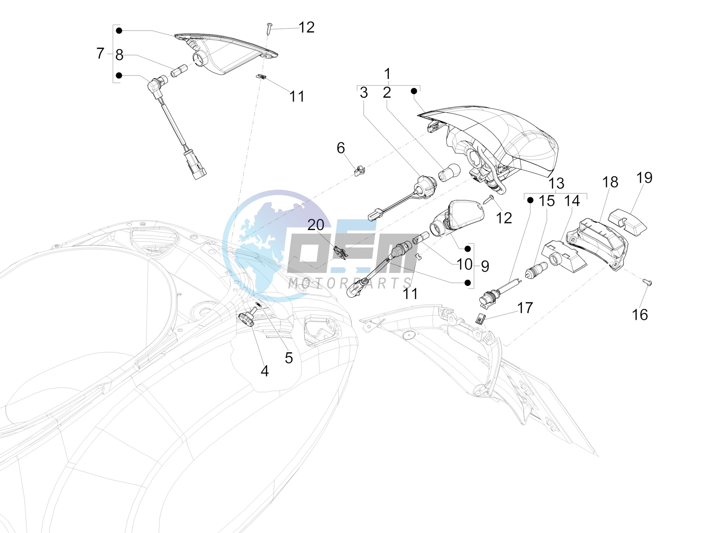 Rear headlamps - Turn signal lamps