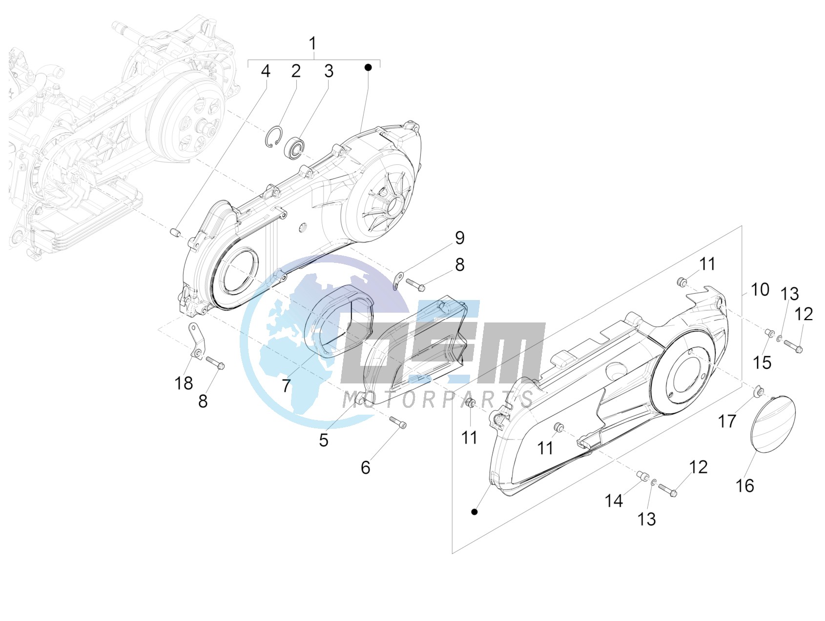 Crankcase cover - Crankcase cooling