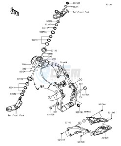 NINJA ZX-10R ABS ZX1000SGFA XX (EU ME A(FRICA) drawing Frame