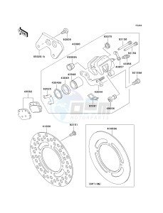 KX 100 A [KX100 MONSTER ENERGY] (A6F - A9FA) D9FA drawing REAR BRAKE