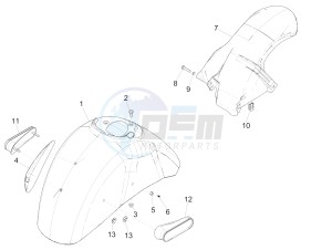 GTS 300 ie ABS (NAFTA) drawing Wheel huosing - Mudguard