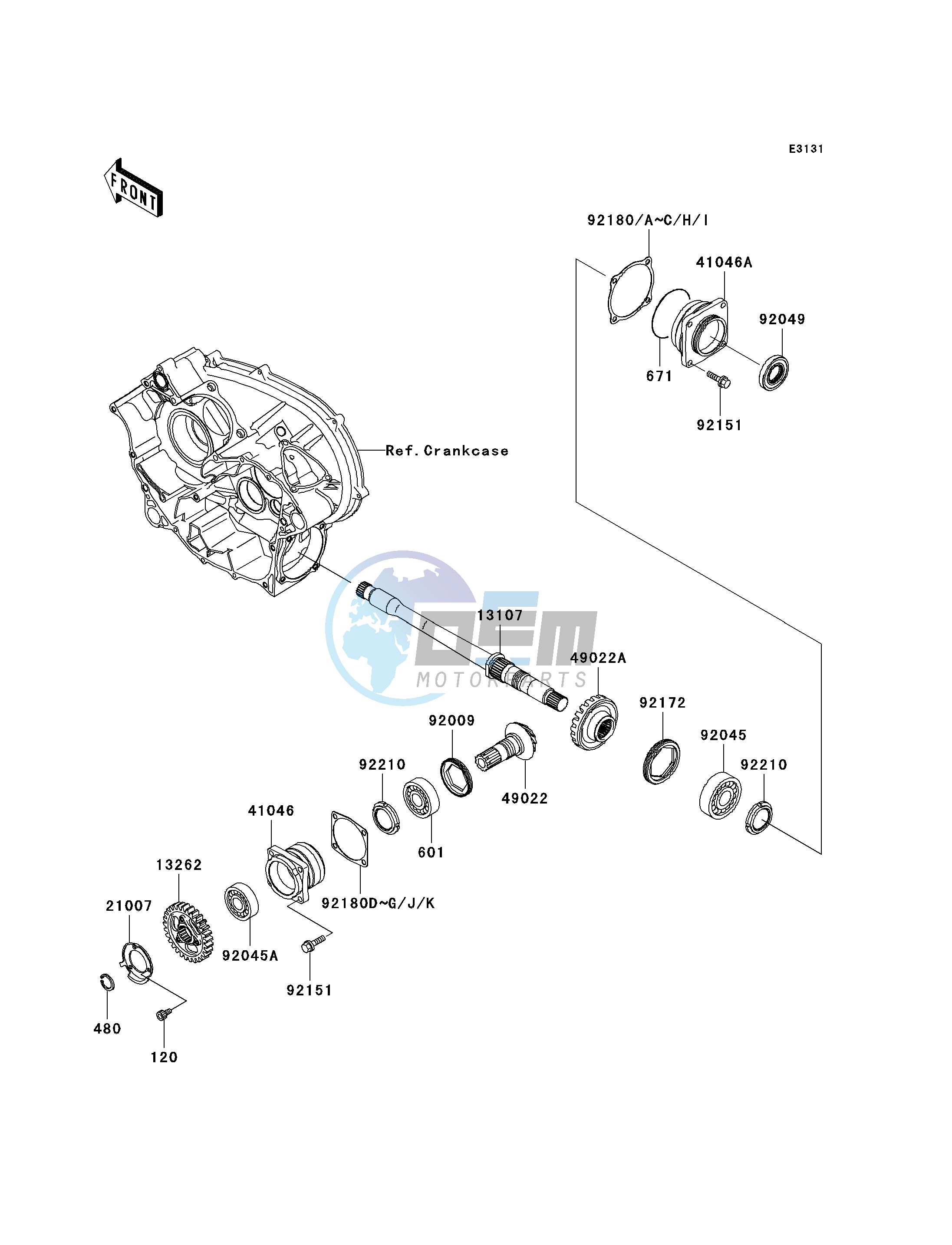 FRONT BEVEL GEAR