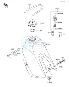 KX 250 E [KX250] (E1) [KX250] drawing FUEL TANK