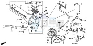 FES125AB S Wing E drawing FR. BRAKE MASTER CYLINDER (FES125A) (FES150A)