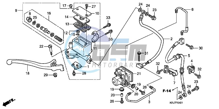 FR. BRAKE MASTER CYLINDER (FES125A) (FES150A)