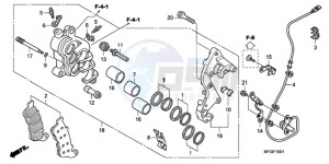 CB600FA3A Europe Direct - (ED / ABS ST 25K) drawing R. FRONT BRAKE CALIPER (CB600FA/FA3)