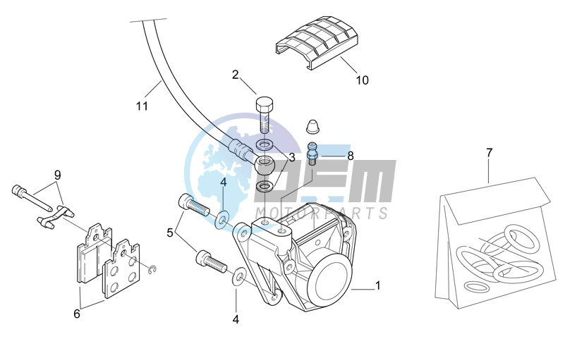 Rear master brake cylinder