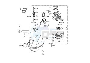 LUDIX 14 ELEGANT - 50 cc drawing CARBURETOR