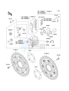 ER 650 A [ER-6N (AUSTRALIAN] (A6F-A8F) A6F drawing FRONT BRAKE