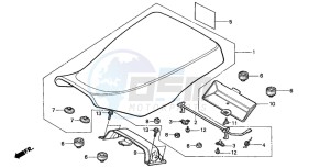 TRX350 FOURTRAX drawing SEAT