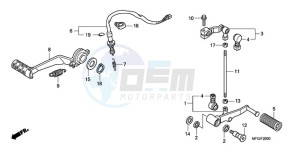 CB600F3A Europe Direct - (ED / ST 25K) drawing PEDAL