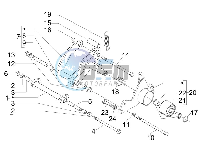 Swinging arm