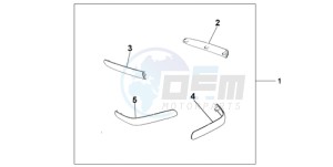 GL1800A BR - (BR) drawing CHROME SADDLEBAG