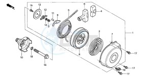 TRX350TE FOURTRAX ES drawing RECOIL STARTER