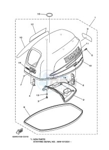 F25AES drawing FAIRING-UPPER