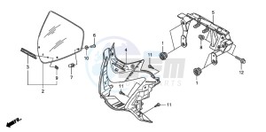 CBF150SH drawing FRONT COWL