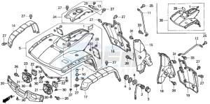 TRX350TM RANCHER drawing FRONT FENDER