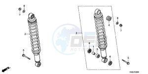 TRX500FA9 Australia - (U) drawing REAR CUSHION