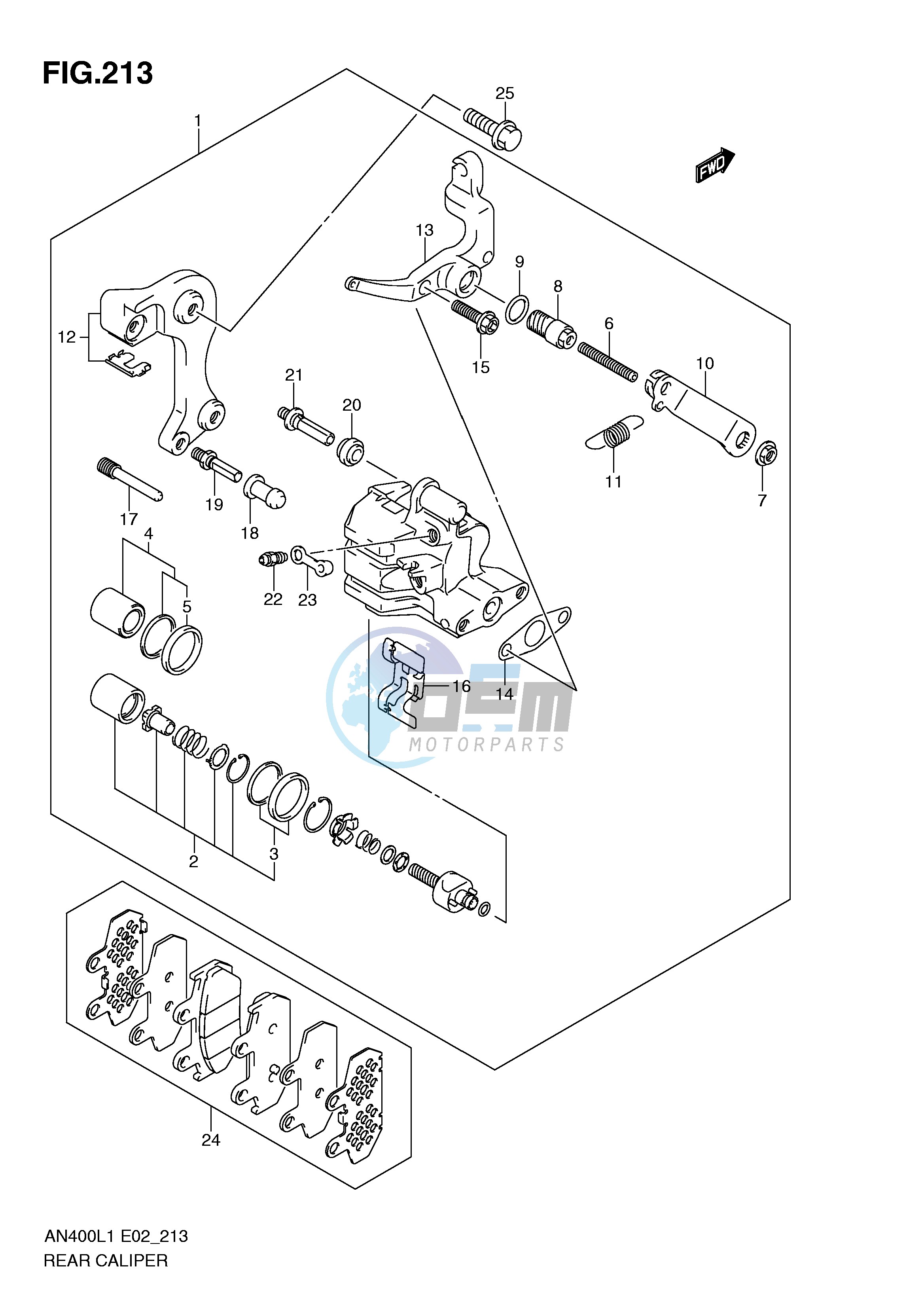 REAR CALIPER (AN400ZAL1 E2)