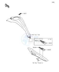 Z1000 ABS ZR1000GEFA FR GB XX (EU ME A(FRICA) drawing Labels