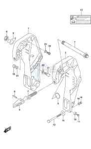 DF 25A drawing Clamp Bracket w/Power Tilt