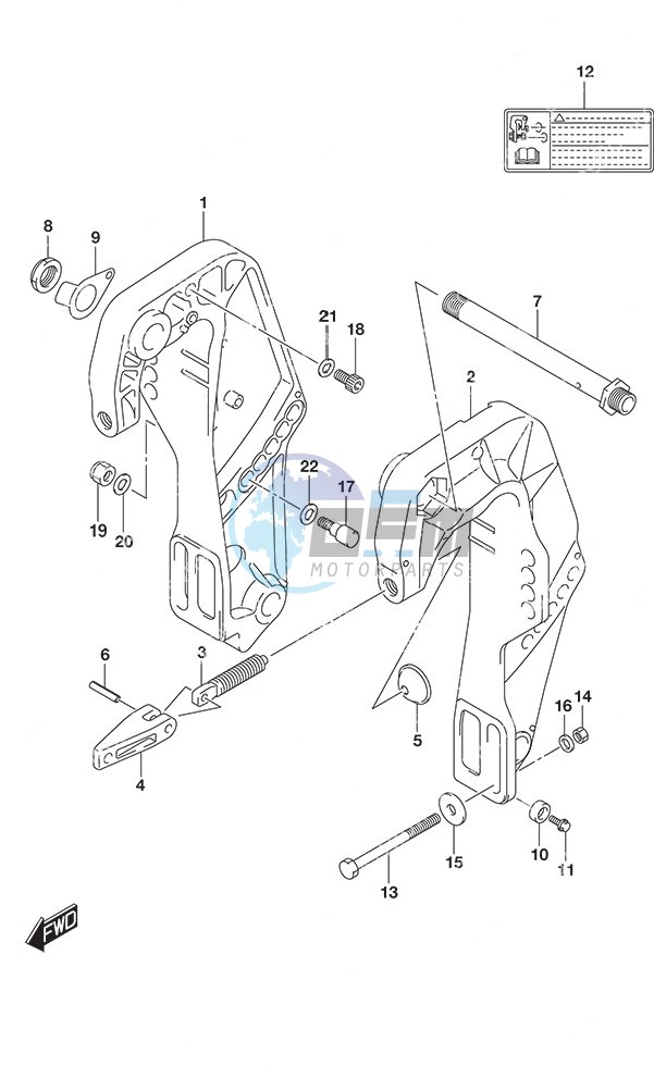 Clamp Bracket w/Power Tilt