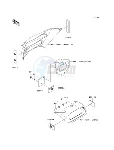 KSV 700 B [KFX700 V FORCE] (B1-B2) [KFX700 V FORCE] drawing REFLECTORS-- CN- -