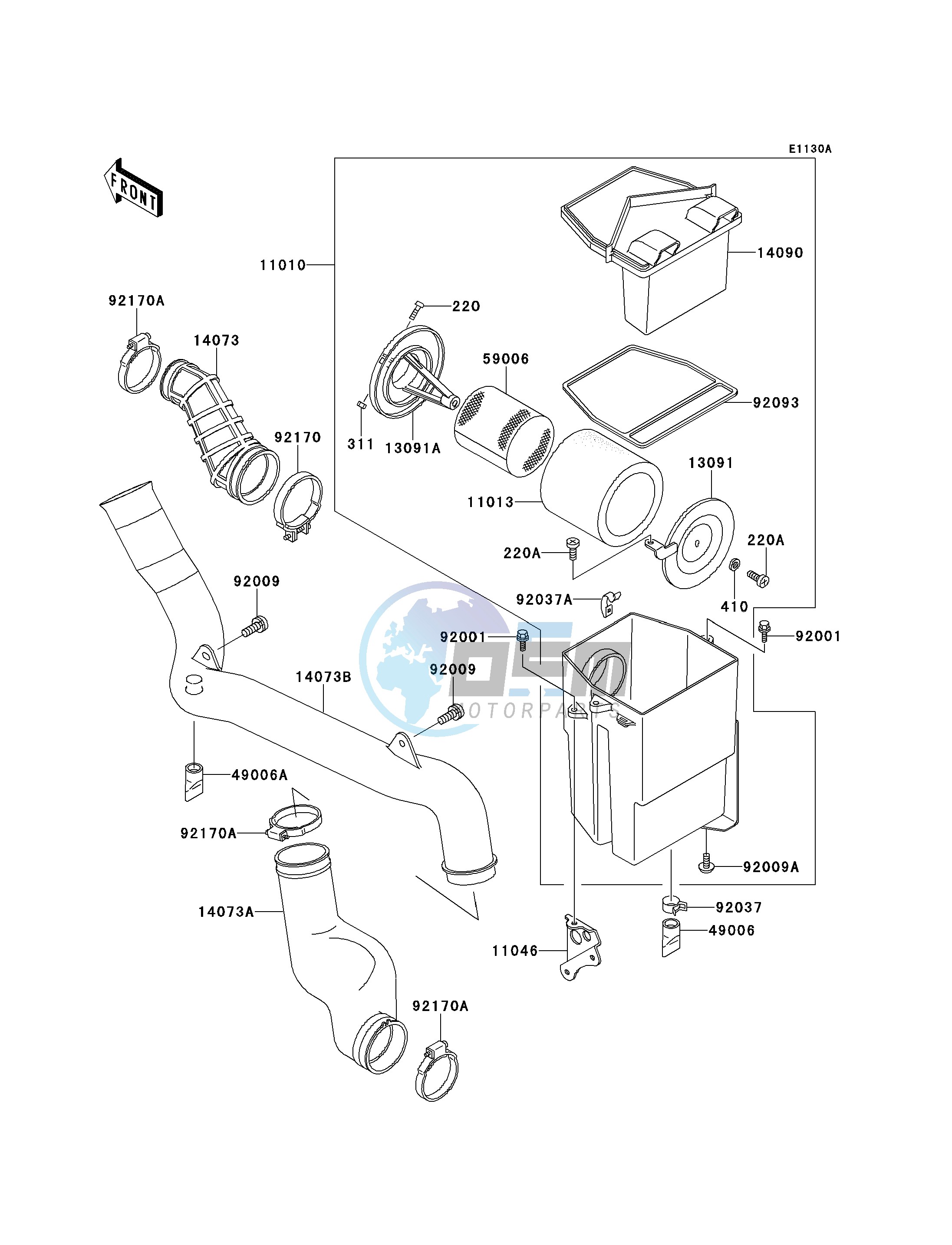 AIR CLEANER-- KLF300-C9- -