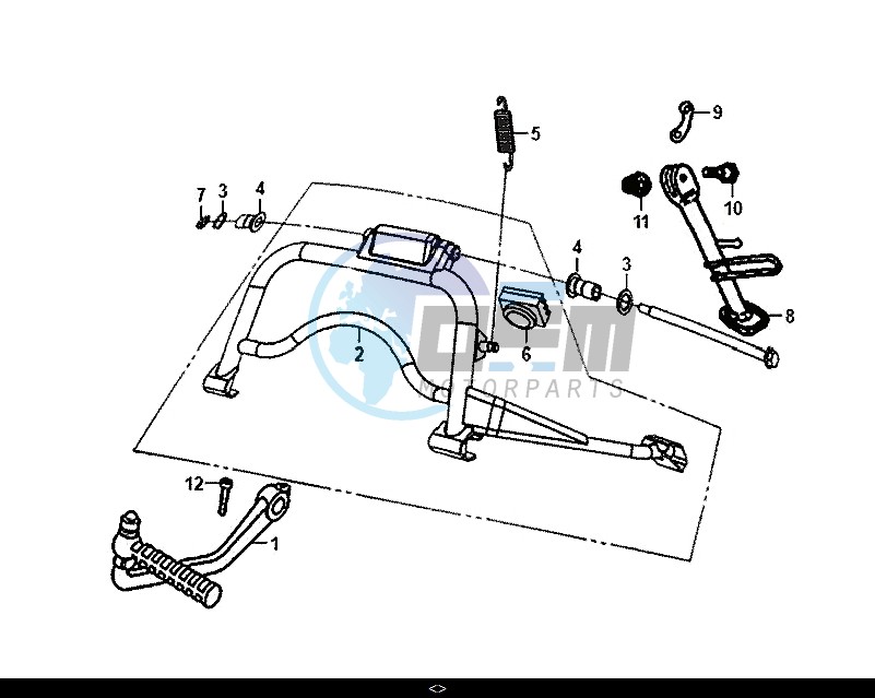 MAIN STAND KICK STARTER ARM