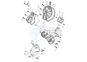 YZF R THUNDER CAT 600 drawing CRANKCASE COVER