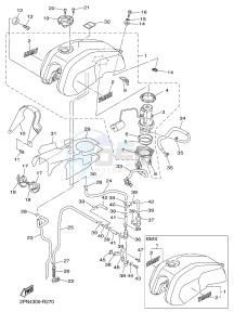 XJR1300C XJR 1300 (2PN4) drawing FUEL TANK