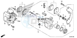 TRX500FE2F TRX500F Europe Direct - (ED) drawing FRONT BRAKE CALIPER