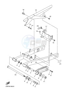 XJ6F 600 DIVERSION F (1CWJ) drawing REAR ARM