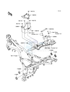 NINJA 250R EX250KCF GB XX (EU ME A(FRICA) drawing Frame Fittings