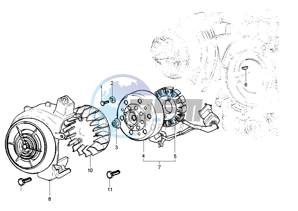 Flywheel magneto