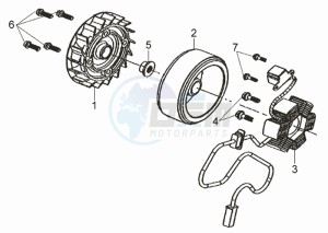 FIDDLE II 50 NEW ENGINE drawing MAGNETO / FLYWHEEL