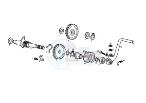 SENDA R X-RACE - 50 cc drawing STARTING SHAFT