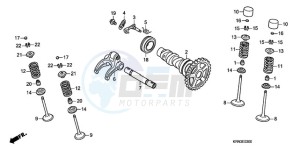 CRF250R9 ED / BLA CMF drawing CAMSHAFT/VALVE