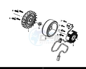 ORBIT II 50 (25 KM/H) (AE05W8-NL) (L8-M0) drawing AC GEN. ASSY