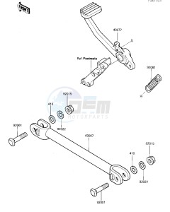 ZG 1000 A [CONCOURS] (A1-A3) [CONCOURS] drawing BRAKE PEDAL_TORQUE LINK