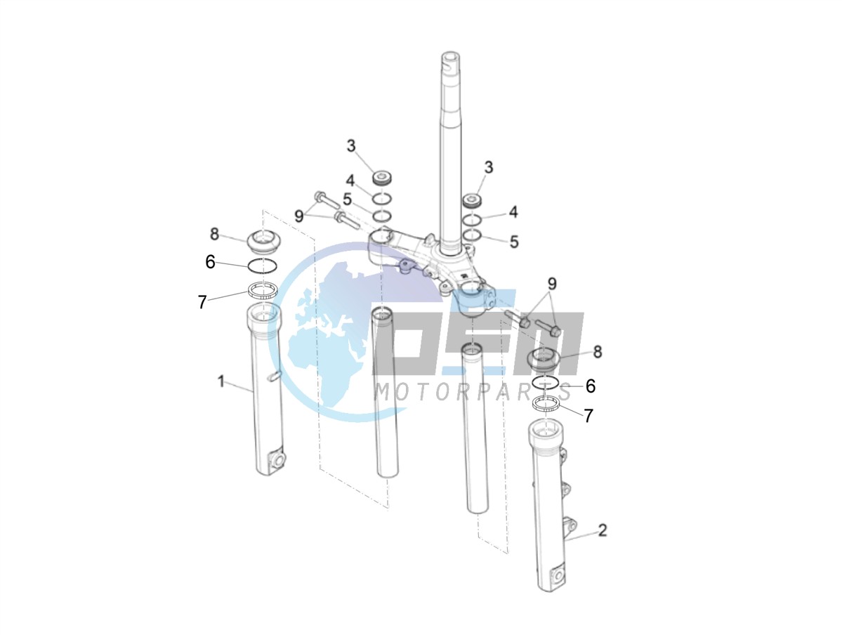 Fork's components (Kayaba)