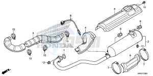 TRX500FE2G TRX500 Europe Direct - (ED) drawing EXHAUST MUFFLER