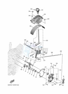 YXF850E YXF85WPAM (BARE) drawing SHIFT SHAFT