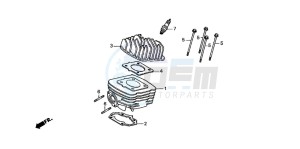 SH100 drawing CYLINDER/CYLINDER HEAD