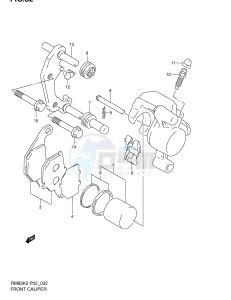 RM85 (P2) drawing FRONT CALIPER