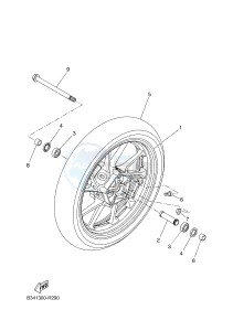 MTM690-U MTM-690-U XSR700 (B348 B348 B348) drawing FRONT WHEEL