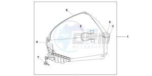 CBF1000FC CBF1000F E drawing 45L TOP BOX SWORD SILVER MET