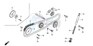 C50S drawing CAM CHAIN/TENSIONER